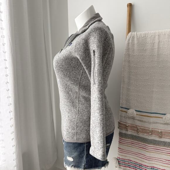 Patagonia Better Sweater 1/4 Zip Grey Fleece Lined Pullover Women’s Size Medium - Picture 3 of 9